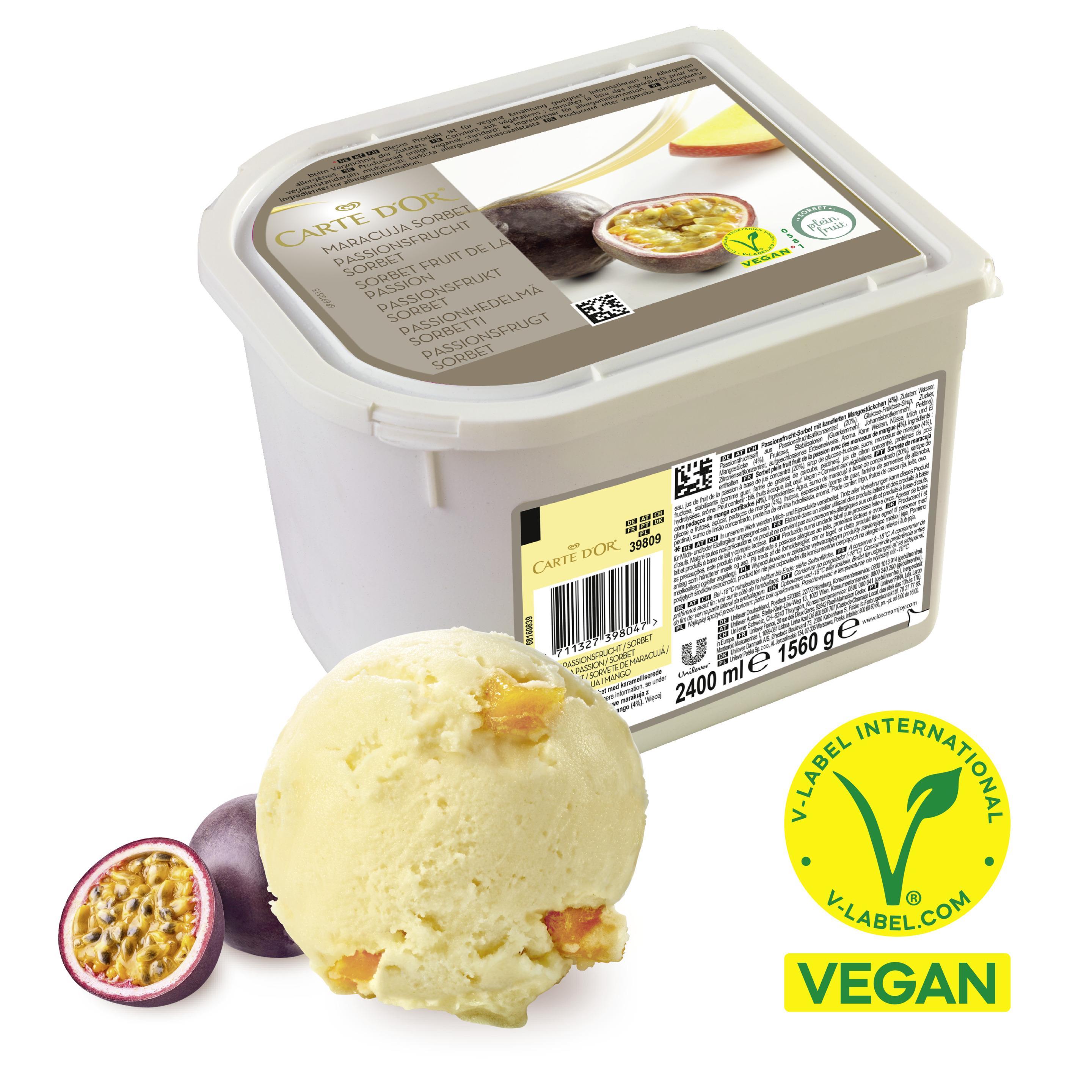 CARTE D'OR Sorbet Passionsfrucht 2.4 l