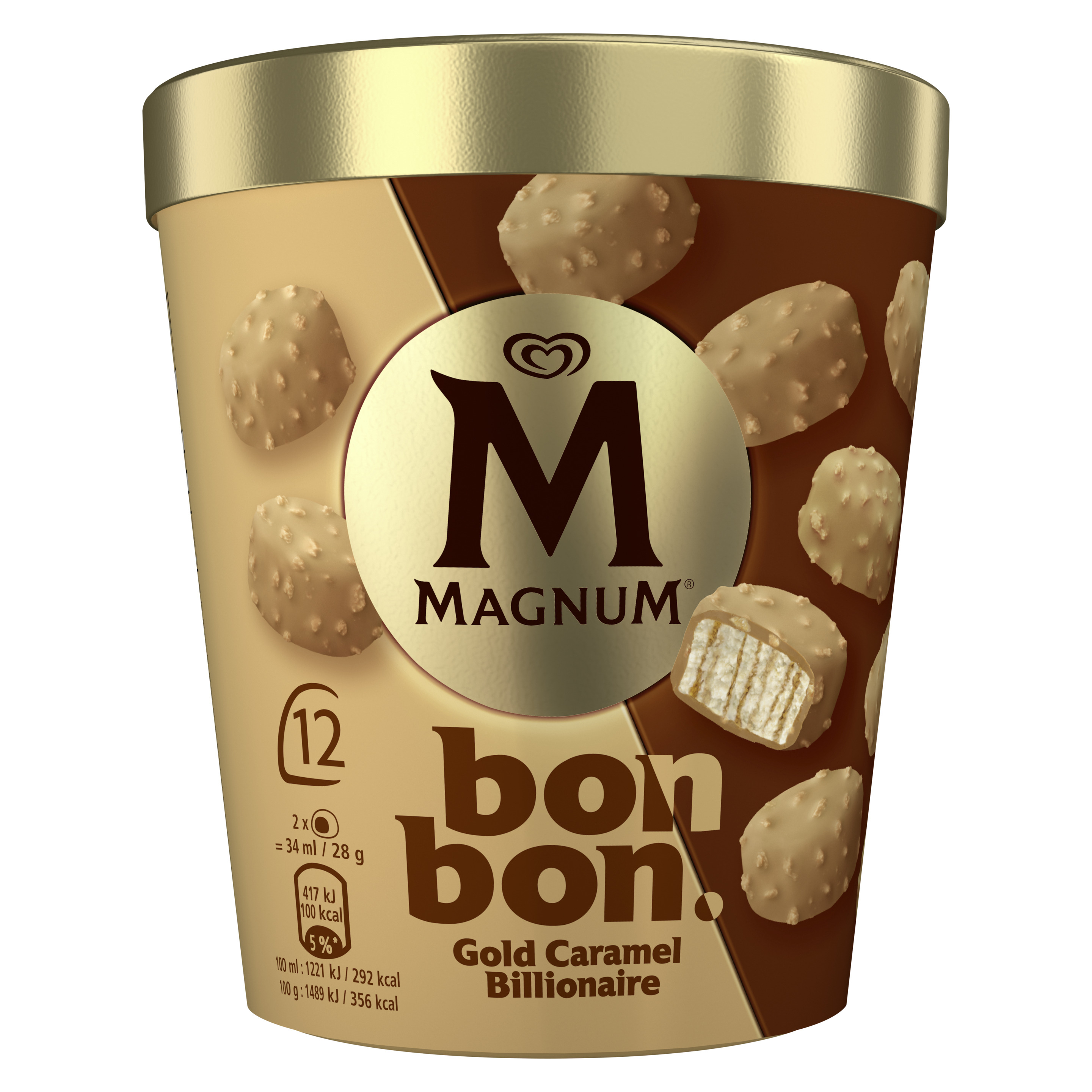 Magnum bon bon Gold Caramel Billionaire 12 x 17 ml