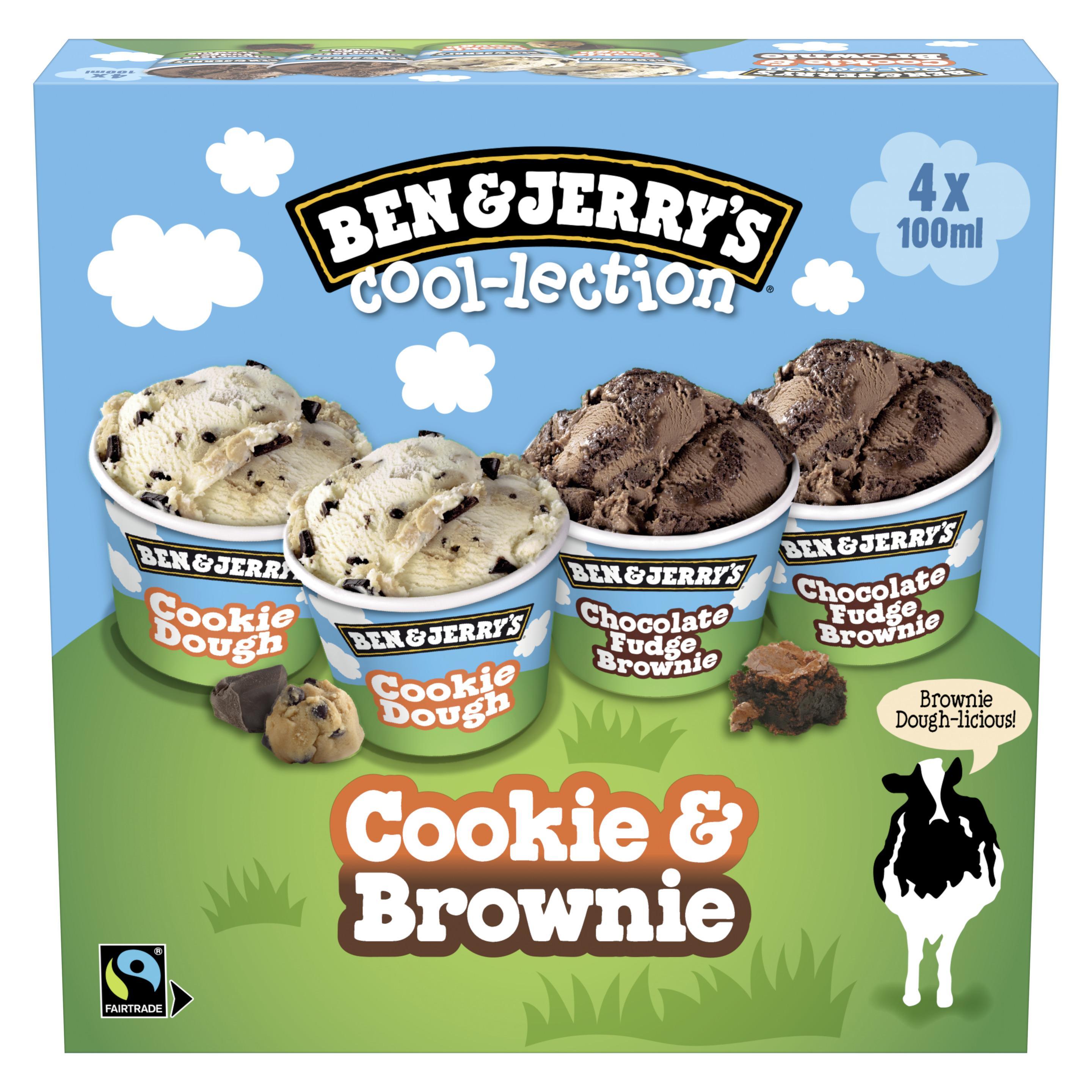 Ben & Jerry's The Cookie & Brownie Cool-lection 4 x 100 ml