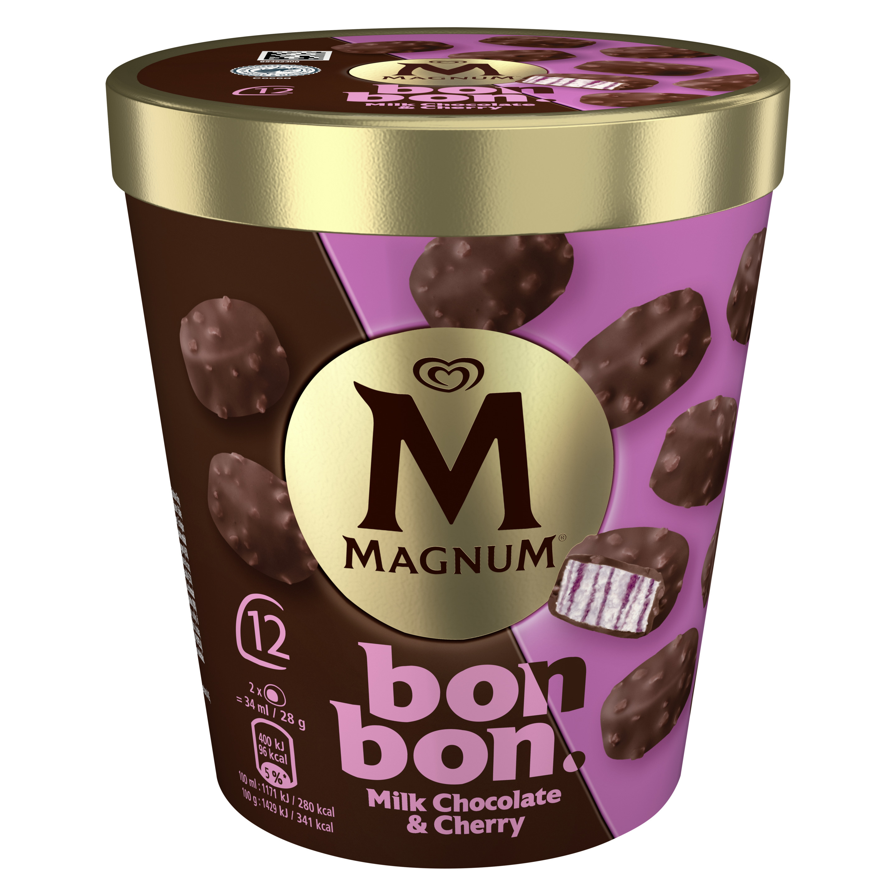 Magnum bon bon Milk Chocolate  & Cherry 12 x 17ml