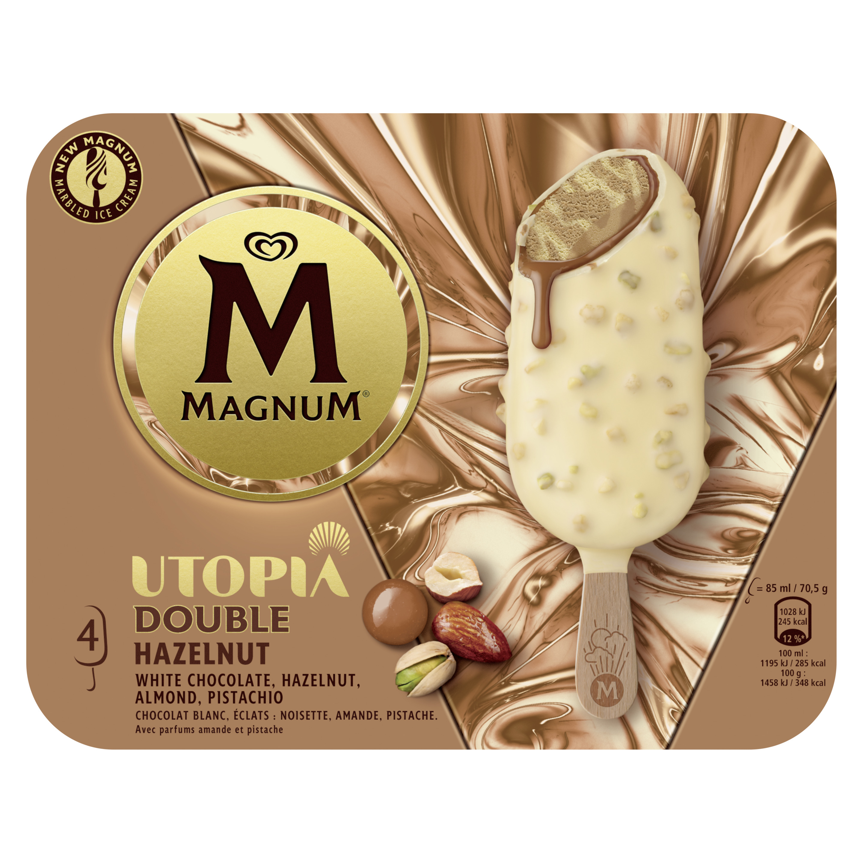 Magnum Double Hazelnut 4 x 85 ml