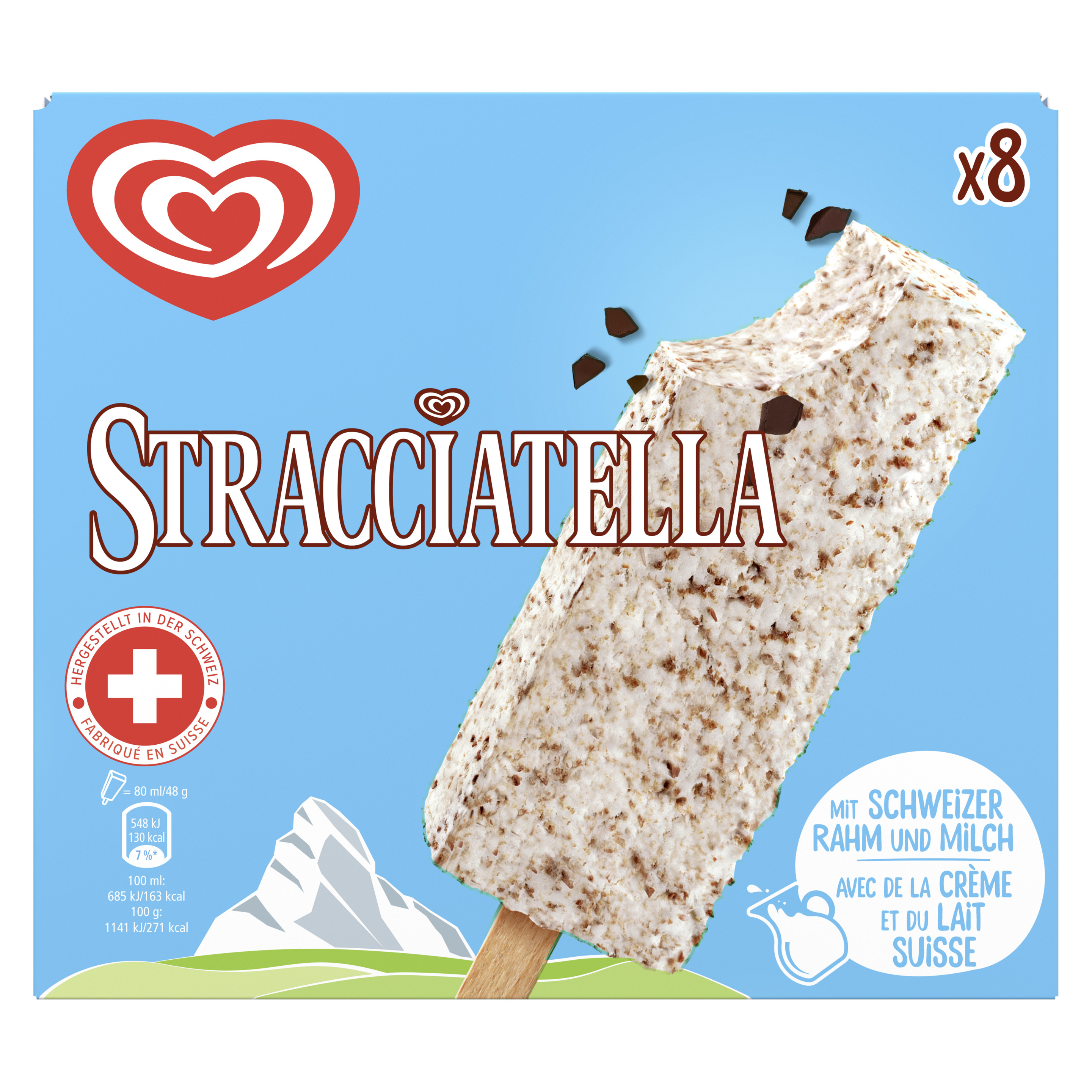LUSSO Stracciatella 8 x 80 ml