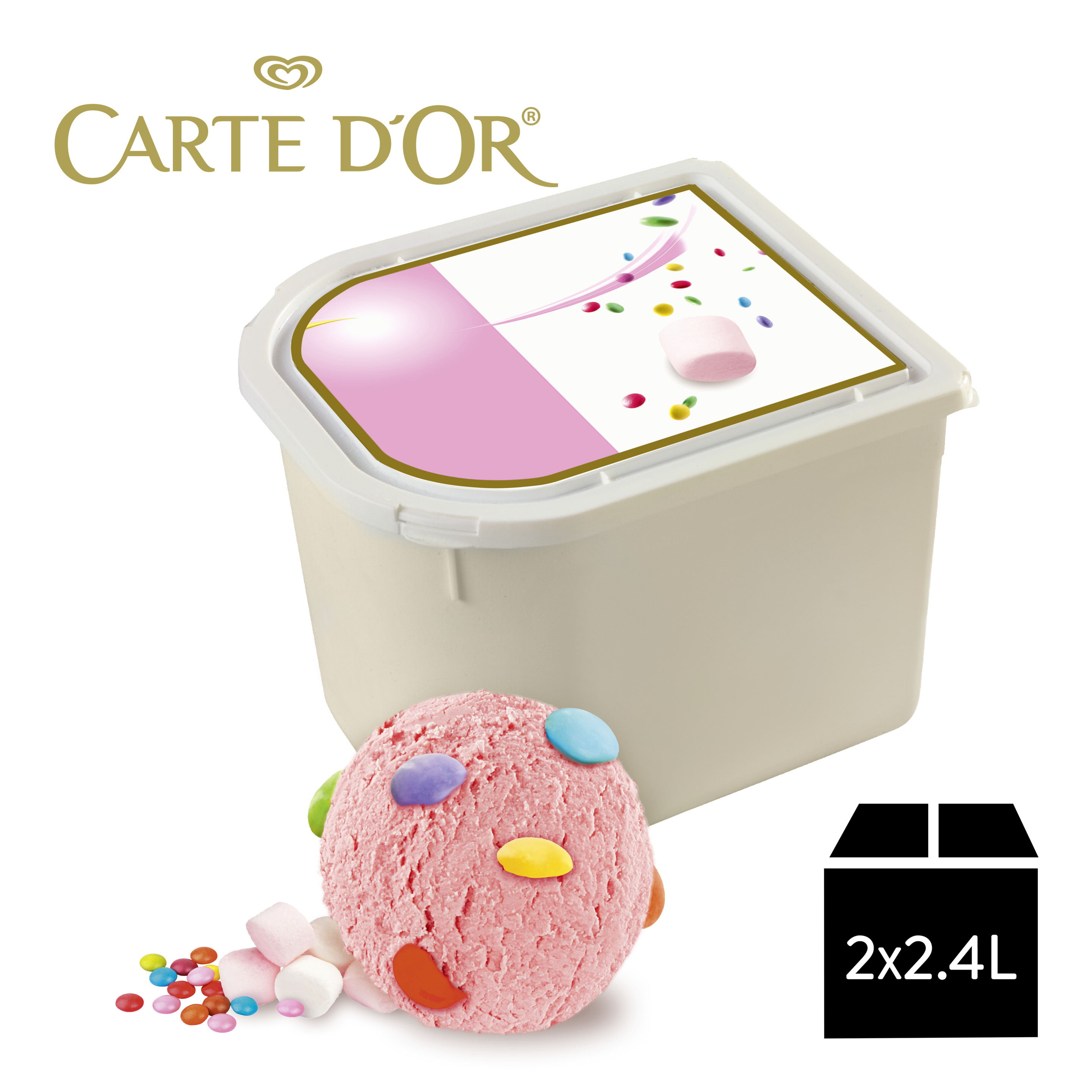 Carte D'Or Konfetti Marshmallow 2x2,4l Glacebidon