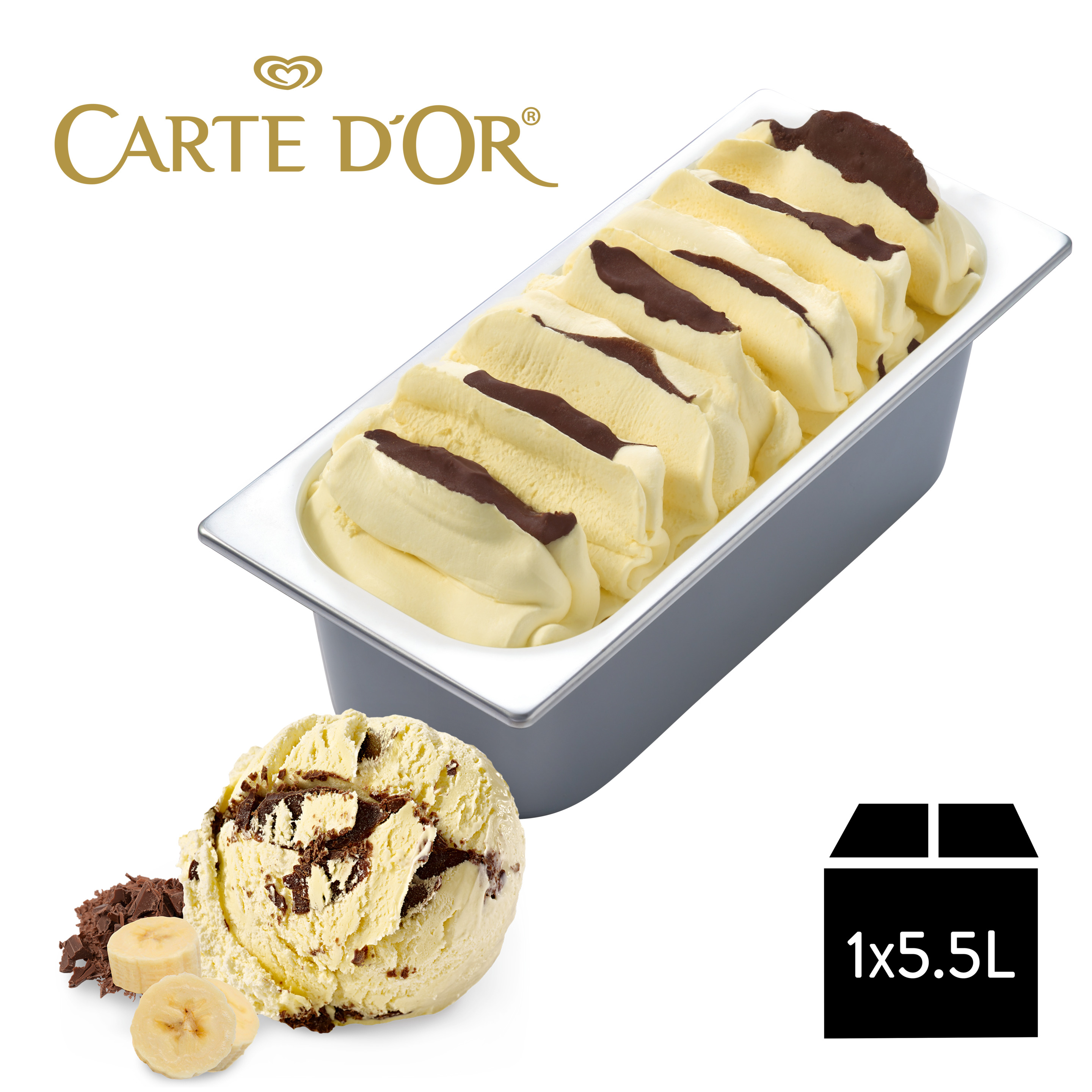 Carte D'Or Gelateria Banana Crunch 1x5,5l Glacebidon