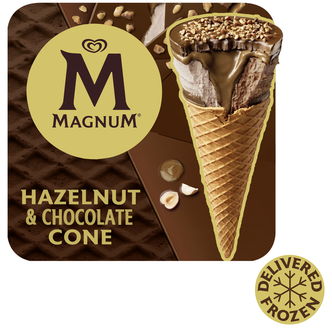 Magnum Hazelnut & Chocolate Cone 4 x 90ml