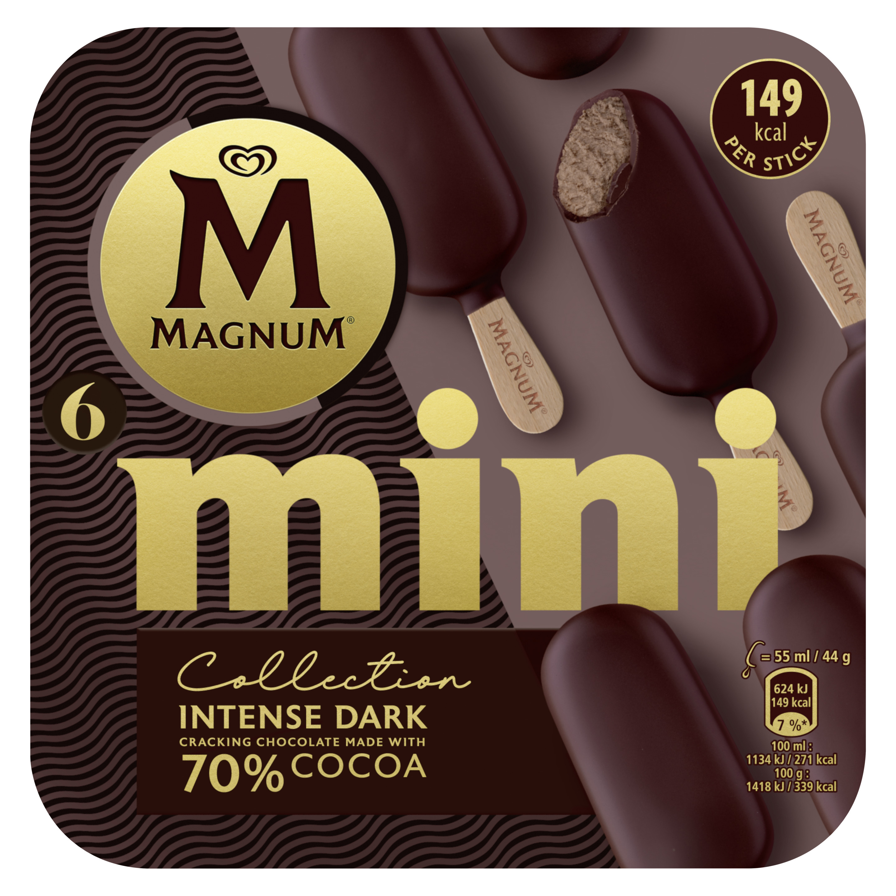 Magnum Mini Intense Dark 6 x 55 ml